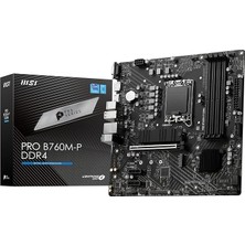 Pro B760M-P Ddr4 Intel B760 Soket 1700 Ddr4 4800(OC) Mhz Matx Gaming (Oyuncu) Anakart