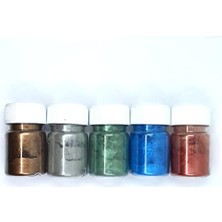 Vionna Hobiflex Epoksi Reçine Metalik Sedefli Pigment Toz Boya Seti 5 Renk Set Fiyatıdır