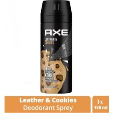 Pileli Store Axe Erkek Sprey Deodorant Leather & Cookies 48 Saat Etkileyeci Koku 150 ml