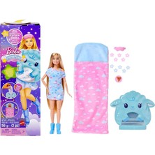 Parti Paketi Bebek ve Aksesuarlar, Pijama Partisi Serisi, Karanlıkta Parlayan Aksesuarlar ve Mavi Pijamalı Bebek Dahil 7 Sürpriz, JMR88