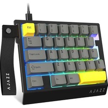 Ajazz AK029 Ergonomik 29 Tuşlu Oyun Klavyesi - Rgb Işıklandırma, 8000Hz Polling Hızı, 0.01MM Hızlı Tetikleme, Manyetik Switch Sistemi, Premium Ses Tasarımı (AK029 - Siyah Sarı)