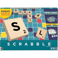 Vionna Scrabble Kutu Oyunu, Aileyle Birlikte Kelime Bulma Eğlencesi, Ahşap Harf Taşları ve Taş Tahtaları, Iki Oyun Seçeneği, Türkçe, JLJ64