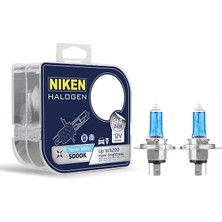12V H4 60/55W Beyaz Işık Ampulü, 5000K, 2 Adet