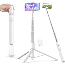 170CM Otomatik Selfie Çubuğu Cep Telefonu Tripodu, Bluetooth Zoom Uzaktan Kumandalı Cep Telefonu Kamerası Tutucu, 360° Döndürülebilir Stand ile Yerçekimi Sensörü Iphone/android Için Otomatik