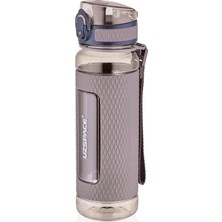 Uzspace Chrystal Tritan Su Matarası Slikon Korumalı 800 ml (Meşe Grisi)