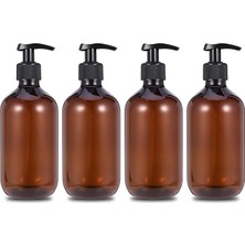 4 Adet 500 ml Sıvı Sabunluk Pompalı Plastik, Losyon Dispenseri, Boş Şişe, Siyah Losyon Pompalı, Losyon, Duş Jeli, El Sabunu Için Dağıtıcı