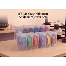 Yazıcı Filament Saklama Kabı Seti Hava Sızdırmaz Contalı 4.5 Lt 12'li Set MAB-179
