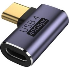 Usb4 40GBPS L Tip Type-C Adaptör – 8k 60Hz 240W Pd – Erkek Dişi Usb-C Dirsek Dönüştürücü – Thunderbolt 4 Uyumlu Otgc