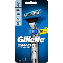Vionna Gillette Mach3 Turbo Tıraş Makinesi + Tıraş Bıçağı (1 Adet)