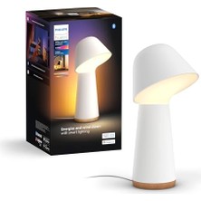 Vionna Philips Hue Twilight Akıllı Uyku ve Uyandırma Masa Lambası, Beyaz ve Renkli Işık, Bluetooth Uyumlu, Alexa, Apple Home & Google Assistant ile Sesli Kontrol, Beyaz - 25.000 Saat Ampul Kullanım Ömrü