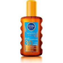 Vionna Nıvea Sun SPF30 Koruma & Bronzluk Güneş Yağı Spreyi (200 Ml), Doğal Pro-Melanin Özleri ile Doğal Bronzluk, Yüksek Güneş Koruması, Bronzlaştırıcı ve Güneş Koruyucu Güneş Kremi