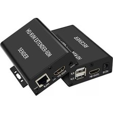 Novacom NVC-KVM60 Ethernet Extender Hdmı+Usb+Ir ( 60MT )