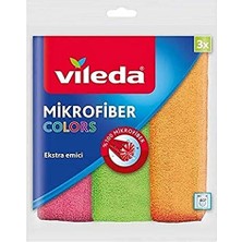 Vionna Vileda Mikrofiber Colors Bez, 3'lü Paket