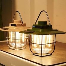 Lambası Feneri Vintage LED Kamp Feneri Suya Dayanıklı 5.000 Mah Açık Yürüyüş Için Kamp Işık Lambası Elektrik Kesintisi Acil Ev Arka Bahçe Verandası Balkon Teras