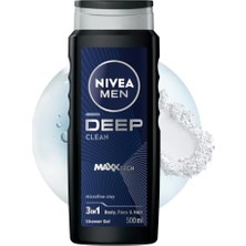 Vionna Nıvea Men Erkek Deep Darkwood Banyo ve Duş Jeli 500 Ml,derinlemesine Temizlik,bakımlı Cilt,vücut,yüz ve Saç Için,ferah Koku,aktif Karbon
