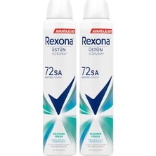 Vionna Rexona Kadın Sprey Deodorant Shower Fresh 72 Saat Kesintisiz Üstün Koruma 200 ml (2 Paketi)