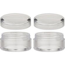 Vionna 3,8cm 10ML Şeffaf Kapaklı Mini Kavanoz Küçük Takı ve Mini Eşya Saklama Kutusu 2'li