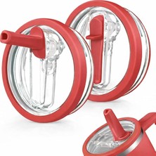 Oz Uyumlu Yedek Kapak – Sızdırmaz Leakproof Tasarım – Bpa Free Yedek & Upgrade Lid – Stanley Quencher ile Uyumlu Bardak & Termos Kapağı + Iç Pipeti (Fuşya)