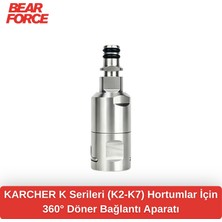 Robeve Bear Force 360° Döner Hortum Bağlantı Aparatı – Paslanmaz Çelik Swivel Adaptör, Bilyalı Yataklı Basınçlı Yıkama Hortum Konnektörü