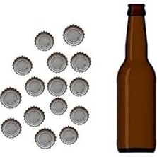 16 Adet 330CC Bal Rengi Cam Şişe ve Gazoz Kapak Bira Meşrubat Domates Şişesi 261933