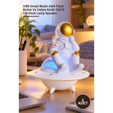 Yenilig 5 Adet Masa Üstü Astronot Lamba – USB Girişli Müzik Aleti Flash Bellek ve Hafıza Kartlı 16X15 cm Desk Lamp Speaker