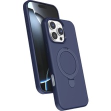 ENCO Apple iPhone 16 Pro Regal Magsafe Standlı Kapak - Lacivert