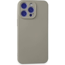 ENCO Apple iPhone 15 Pro Max Kılıf Nano Içi Kadife Silikon - Titan Gri