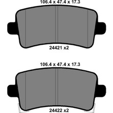 Kale Balata Opel Insignia A 2008-2017 Arka Fren Balatası 1605179