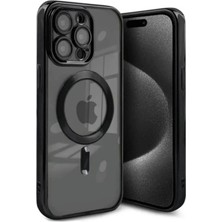 Northcity Apple iPhone 15 Pro Max Uyumlu Kılıf Kross Magneticsafe Kapak - Siyah