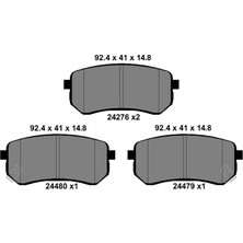 Kale Balata Kia Picanto 2 2011-2017 Arka Fren Balatası 58302-0XA00