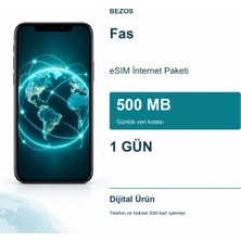 Fas Esım Internet Paketi Günlük 500 MB 1 Gün