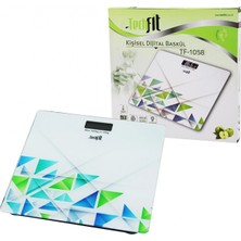 Pileli Store Desenli Cam Temperli Dijital Baskül Terazi 180KG/100GRLCD Ekran - Sensör