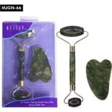 Pileli Store Jade Roller Gua Sha Taşı Seti
