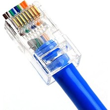 Vionna Yeni Nesil Delikli Cat6 RJ45 Konnektör Utp Jack (100 Adet)