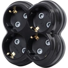 Vionna 4'lü Dörtlü Topraklı Priz Çoklayıcı Fiş, 16A, 250 Volt, Max 3600 Watt