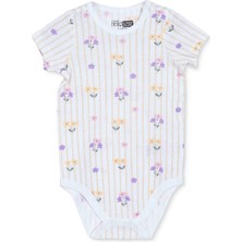 Hellobaby Kız Bebek Body Çıtçıtlı Çıtçıtlı Yaka Kısa Kol