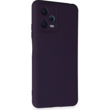 ENCO Xiaomi Redmi Note 12 5g Kılıf Nano Içi Kadife Silikon - Mor
