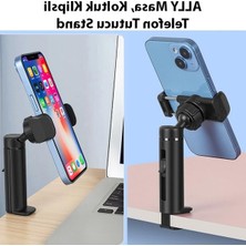 Vionna Telefon Tutucu Standı, Masa ve Koltuk Klipsli, Siyah Renk