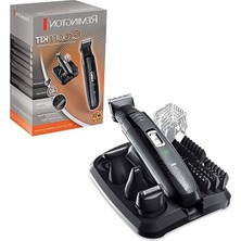 Vionna Remington Groomkit PG6130, Yüz ve Vücut Kılı Için Şekillendirme Seti, 4 Çıkarılabilir Başlık, Siyah / Gri