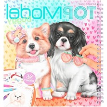 Vionna 40 Motifli Sevimli Köpekler Için Boyama Kitabı, Çok Renkli