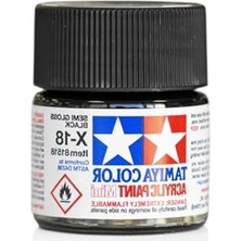 Vionna 10 ml Parlak Siyah Akrilik Boya, X-18 Semi Gloss