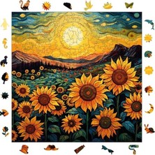 Vionna Benzersiz Şekilli 353 Parçadan Oluşan Ahşap Puzzle Seti, Yapıştırıcı Folyo Dahil