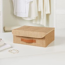 Vionna 30X23X11 cm Jüt Kapaklı Çekmece Içi Organizer Kutu