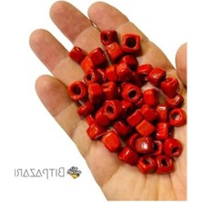 Vionna Kırmızı Kare Cam Boncuk, Takı Tasarımı Için 10MM