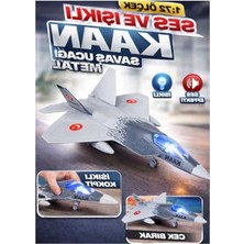 Vionna 1:72 Metal Savaş Uçağı Modeli, Sesli Işıklı Çek Bırak Oyuncak