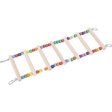 Vionna Ahşap Kuş Merdiveni, 25 cm Boy, 8 cm En, 7 Basamaklı