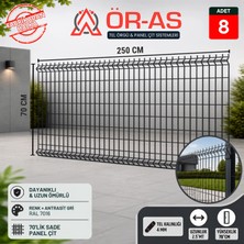 Ör-As Tel Örgü Bahçe Teli Panel Çit 70 cm x 250 cm = 8 - Adet
