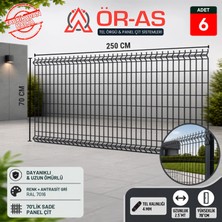 Ör-As Tel Örgü Bahçe Teli Panel Çit 70 cm x 250 cm = 6 - Adet