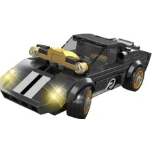 PopŞeker Spor Araba LEGO 193 Parça Işıkları Yanan Spor Araba LEGO Seti Siyah