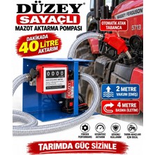 Düzey Pompa 220 Volt Sayaçlı Mazot Aktarma Seti-Düzey Pompa